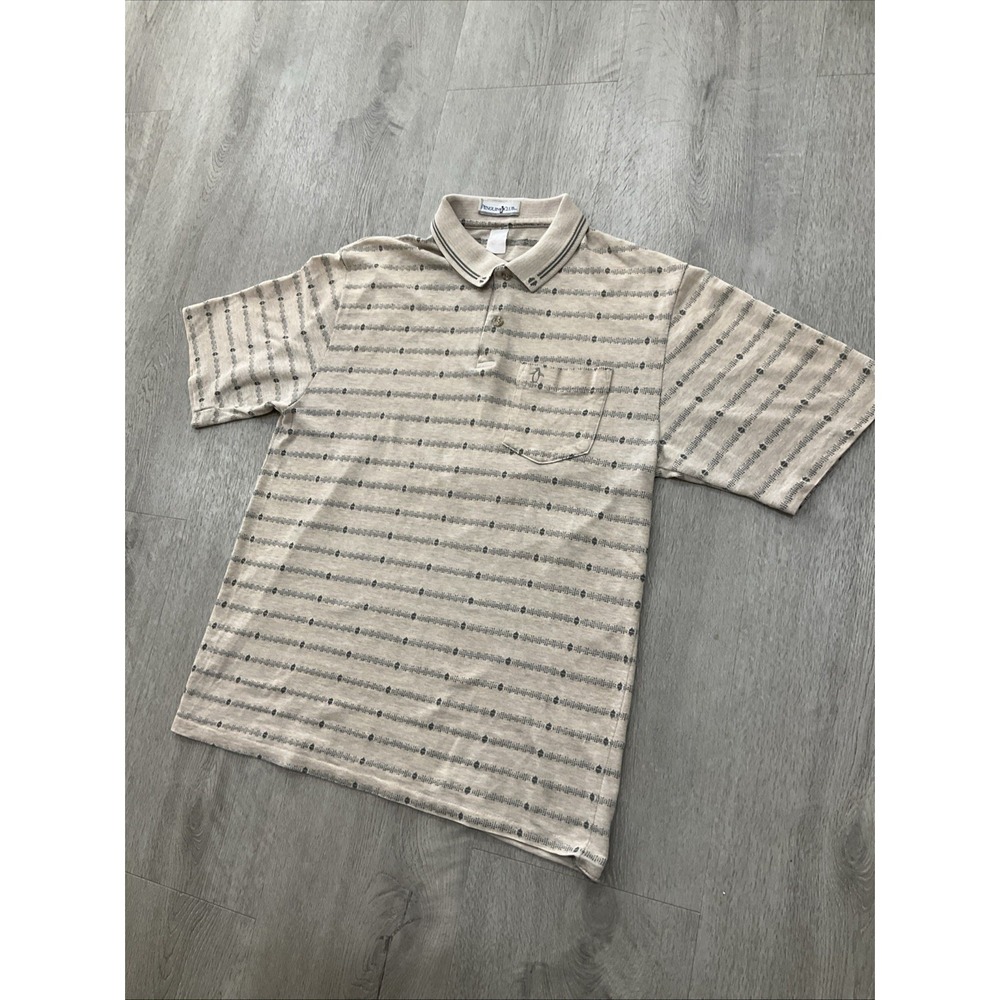Vintage Penguin Polo Shirt Mens Small Striped Pocket Golf Tennis USA 70-80s